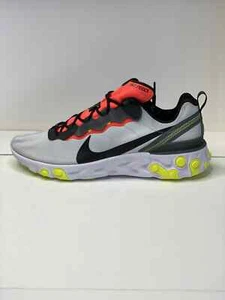 Nike React Element 55 Men's US13 Pure Platinum Bright Crimson Volt - Picture 1 of 4