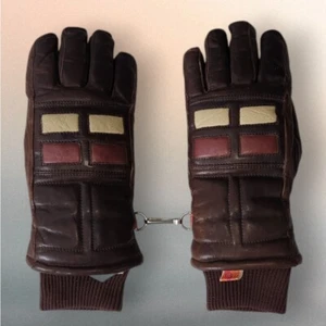 Vintage Kombi Dame Winter Gloves Women's Size M Medium Leather Brown Window - Picture 1 of 5