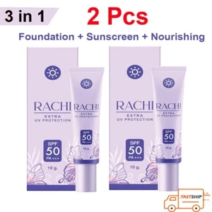 2 Pcs RACHI Sunscreen Nourishing Foundation Brighten skin tone SPF 50PA++++ - Picture 1 of 6