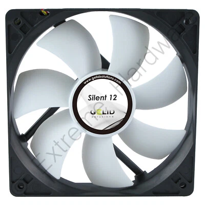 Gelid Solutions Silent 12 120mm Quiet Case Fan 1000 RPM 37 CFM 20.2 dBA 3-Pin - Image 1 of 4