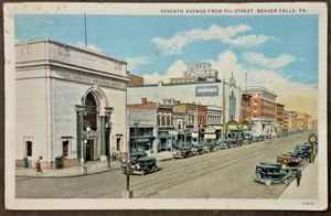 Beaver Falls PA View of Seventh Ave. from 11th Street SHIPS FREE - Picture 1 of 2