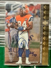 Upper Deck Shannon Sharpe 1994 Buyback Auto /77 Denver Broncos On Card