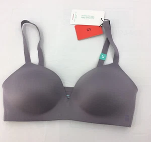 Tommy John Second Skin Lightly Lined Wireless Bra Gray Ridge 34D NWT AA3 -12 - Picture 1 of 4