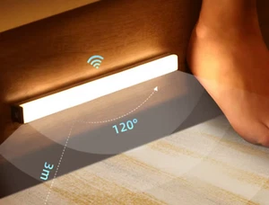 Motion Sensor Lights Indoor Wireless LED Rechargeable Magnetic Stick-on Wall Li - Picture 1 of 10