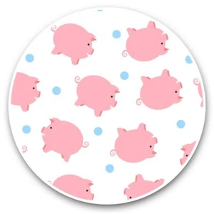 2 x Vinyl Stickers 15cm  - Pink Piggies Piglet Pig Kids  #46091 - Afbeelding 1 van 8