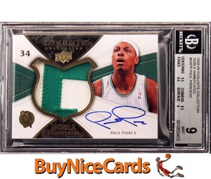08-09 Paul Pierce Exquisite Noble Nameplates Game Worn Patch Car / 25 BGS