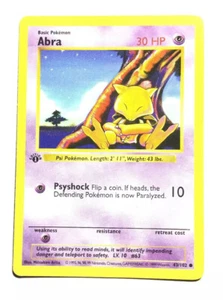 Pokemon ERROR/ERROR DE IMPRESIÓN (sello inverso 1ª edición) ABRA BASE 43/102 - Imagen 1 de 4