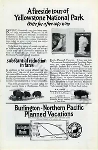 1922 Burlington Route Railroad Railway Trip Anuncio impreso Más de 100 años (3479) - Imagen 1 de 1