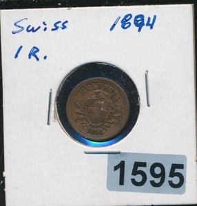 SWITZERLAND - 1 CENTIME - 1894 - #1595 - Picture 1 of 2