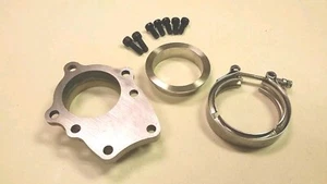 Turbo Downpipe Flange 2.5" V-band Kit Ext. Wastegate Z31 fits Nissan 300ZX 84-89 - Picture 1 of 3