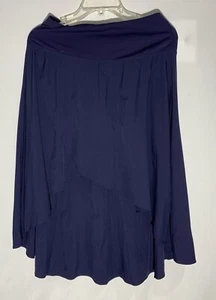 Halara Breezeful High Waisted High Low Flowy Wrap Quick Dry Skirt Skort M Blue - Picture 1 of 6