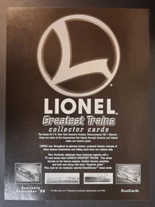 LIONEL Greatest Trains Collector Cards ~ Vintage Magazine PRINT AD 1998 - Picture 1 of 1