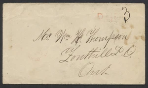 1869 Stampless Cover Marshville UC to Fonthill Welland Rail Road Double Circle - Picture 1 of 2