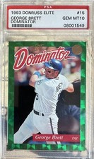 1993 DONRUSS ELITE DOMINATOR #15 GEORGE BRETT PSA 10 ROYALS HOF *SET BREAK