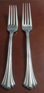 Reed & Barton 1800 Set of 2 Dinner Forks 18/8 Stainless Flatware - Picture 1 of 5
