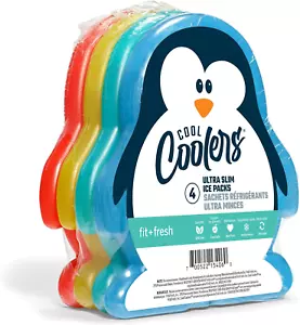 Fit & Fresh Cool Coolers Kids Lunch Box Ice Packs, Slim Ice Packs for Lunch Bags - Picture 1 of 11