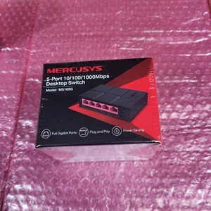 Mercusys MS105G 5 Port Gigabit Ethernet Network Switch with UK plug power supply - Picture 1 of 2