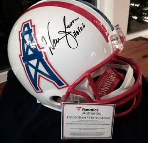 Warren Moon  'HOF 06'  Signed Houston Oilers Throwback Pro Line AUTHENTIC Helmet - Picture 1 of 6