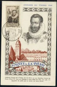 FRANCE - AJACCIO / 1946 JOURNEE DU TIMBRE CARTE MAXIMUM FDC / COTE 25.00 EUROS - Imagen 1 de 2