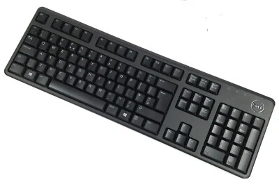 Dell Tastatur englisch USB black Keyboard UK OVP QWERTY 0DJ491 DJ491 - Bild 1 von 2