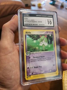 (POP 11) CGC 10 GEM MINT Pokémon Kirlia EX Ruby & Sapphire 34/109 2003 Card - Picture 1 of 4