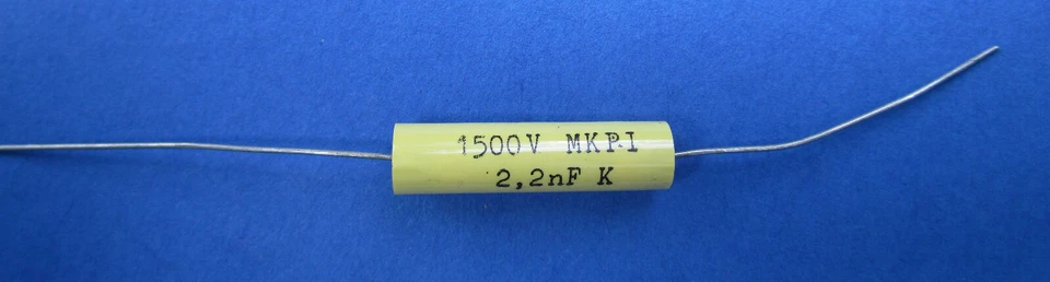 5 x 2,2nF/1500V - 5% alto voltaje - condensadores de película MKP1 axial RFT