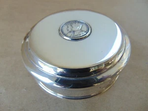 LARGE STERLING SILVER GEORGE VI AND QUEEN ELIZABETH BOX LONDON 1936, 131 GRAMS - Picture 1 of 9