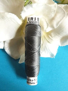644B / Superb Coil Wire Clear Silk Natural " Iris " Zwicky Grey Flannel N°917 - Picture 1 of 2