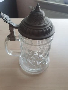 Bierkrug mit Deckel Zinnoptik - Bild 1 von 1