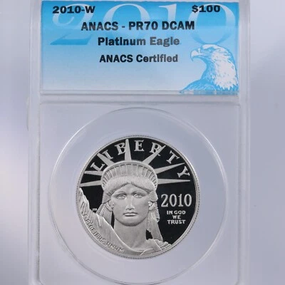 American Eagle Platinum 2010-W $100 certificado ANACS PR70 DCAM Foto 1 de 2