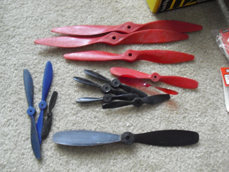 Lot of 13 RC Airplane Accessories Mix of Nylon Propellers w/ Kyosho Others  - Image 1 of 1