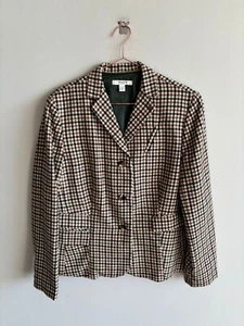 Blazer Liz Claiborne Mujer Tarta Tarta Mezcla Lana Cuadros Multicolor Talla 16 - Imagen 1 de 14