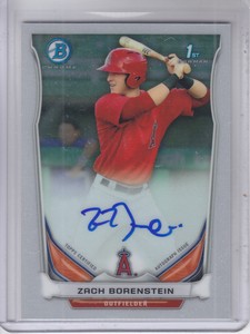 2014 Bowman Chrome Prospect Autographs Card #BCAPZB Zach Borenstein   