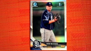 2018 Bowman Draft Refractor #BDC-182 Ryan Weathers-1st Bowman - Picture 1 of 2