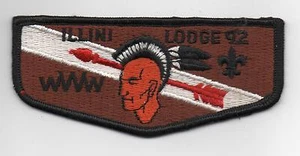 OA Illini Lodge 92 Flap S-9, nero Brd, supporto in plastica, nuovo di zecca - Foto 1 di 1