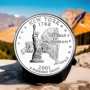 2001-P New York State Quarter From US Mint Roll FREE SHIPPING**3103 - Picture 1 of 5