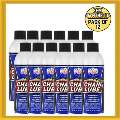 12x Lucas Oil 10393 11-ounce Chain Lube Aerosol Semi-synthentic Spray Lubricant - Imagem 1 de 2