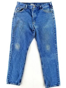 Carhartt 38x32 Traditional Fit Jeans Classic Heavy Denim Work Broken In STAINED - Picture 1 of 7