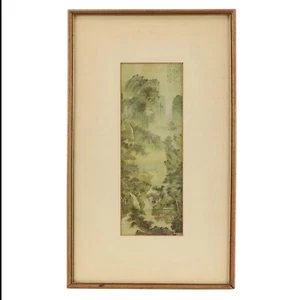 Antique or Vintage Chinese or Japanese Halftone Landscape Size 11" X 4" - Picture 1 of 7