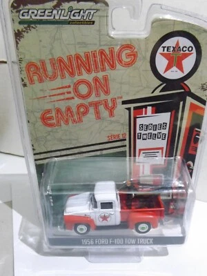 2020 Greenlight 1956 Ford F-100 Tow Truck Texaco Running On Empty - Image 1 of 2