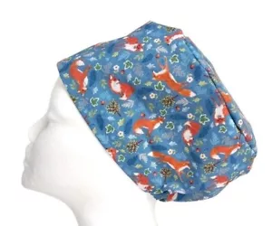 Woodland Friends Scrub Cap Doctor Theatre Nurse Hospital Vet Surgical ODP - Picture 1 of 16