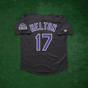 Todd Helton 1997 Colorado Rockies Men's Alt Black Jersey w/ Inaugural Patch - Picture 1 of 4