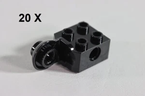 LEGO® Black Technic Brick 2 x 2 Pin Holes Ball Joint [20 Pieces] ID 48171 - Picture 1 of 6
