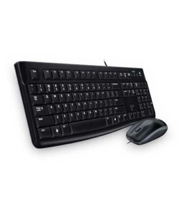 Logitech MK120 teclado y ratón escritorio con cable USB negro teclado-US diseño - Imagen 1 de 4