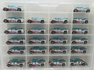 Hot Wheels 2004-7 MYSTERY CAR WHAT-4-2 BLACK & WHite WITH FLAMES LOOSE (32) - Picture 1 of 7