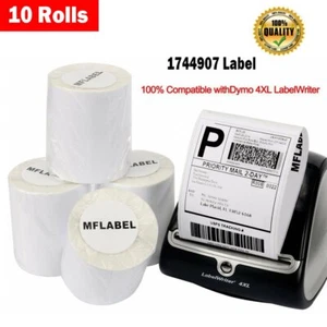 10 Rolls 4x6 Direct Thermal Shipping Label Compatible Dymo 4XL 1744907 Blank US - Picture 1 of 9