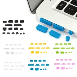 13PCS Anti-Dust Plugs Soft Silicone Data Port USB Protector Set Laptop Dus - Afbeelding 1 van 13