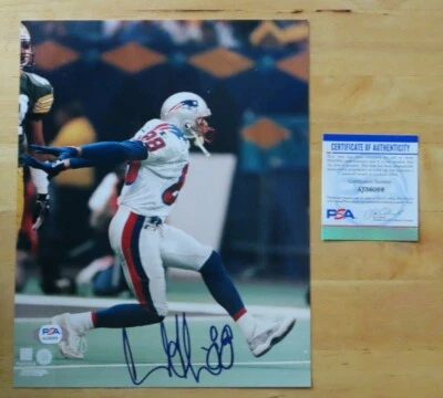 TERRY GLENN signed NEW ENGLAND PATRIOTS 8x10 Photo PSA TOM BRADY's 1st Touchdown - Image 1 of 2