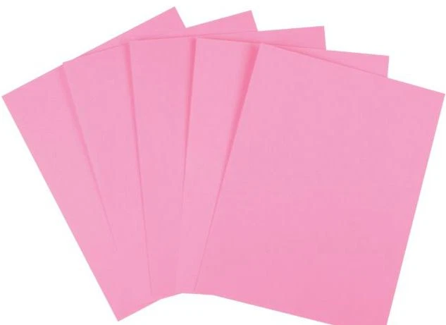 BRIGHT COLOR LT PINK CARD STOCK 50 SHEET INVITATION SCHOOL PROJECT POSTER MENU - Image 1 of 1