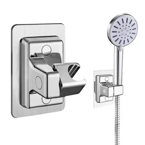 Wall Mounted Adjustable ABS Shower Head Holder Bracket Self-Adhesive Rotatable - Picture 1 of 8